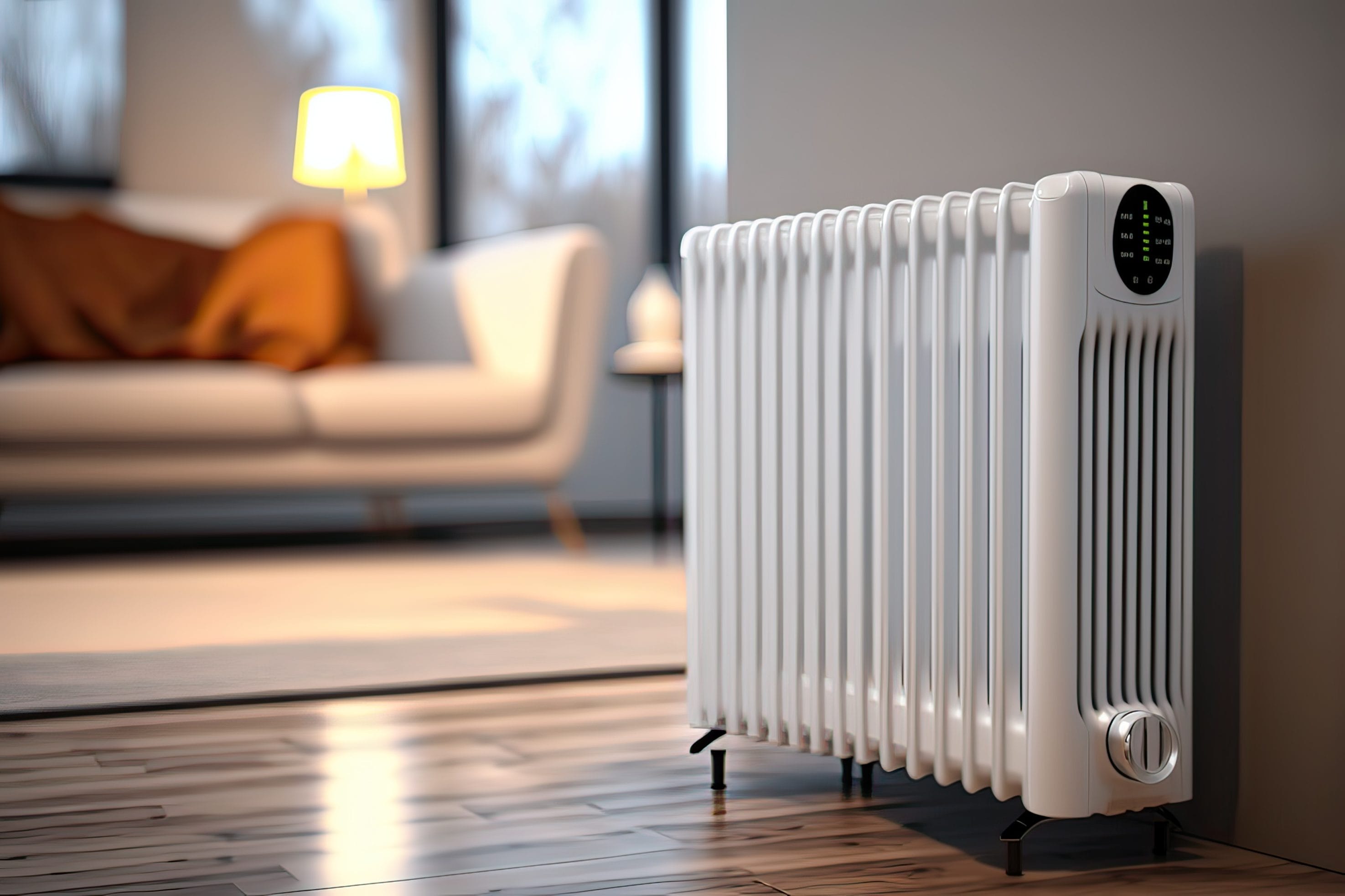Radiator Heater in Living Room for Inspection
